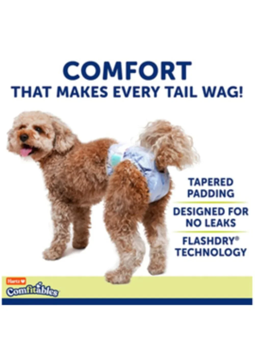 NWT Hartz Comfitables Male & Female Dog Diapers, Large 18